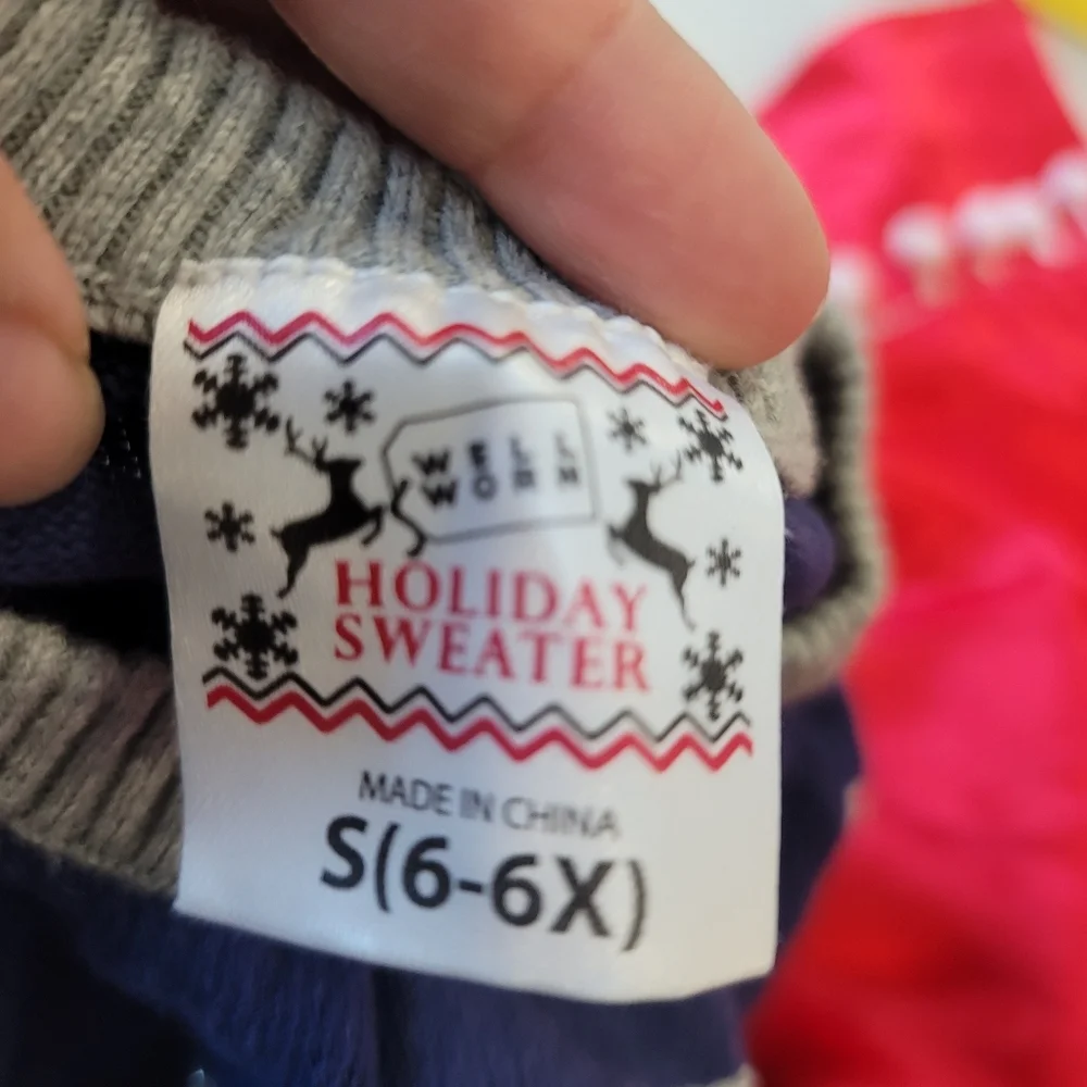 ♥️5 For $25 WELL WORN Kids Ugly Christmas Sweater size S 6- 6X